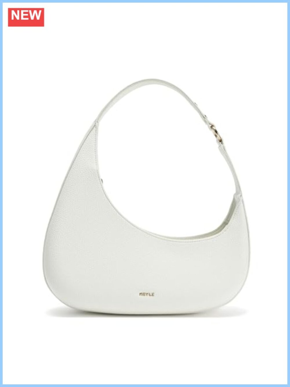 PU Leather Hobo Shoulder Bag Lightweight Zipper Clutch Handbag